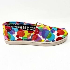 Colorful Polka Dot Kids TOMS Shoes